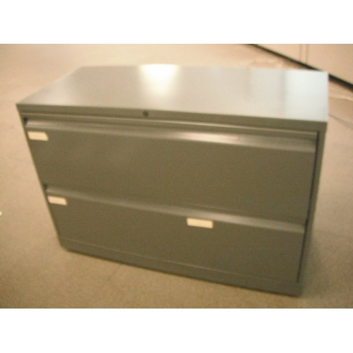 2Drawer Lateral File Knoll Grey 42x18x28 Locking Allsold.ca